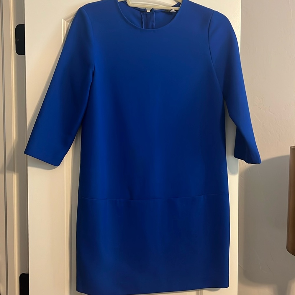 Ann Taylor Royal Blue Shift Dress, Size 0- Like New
